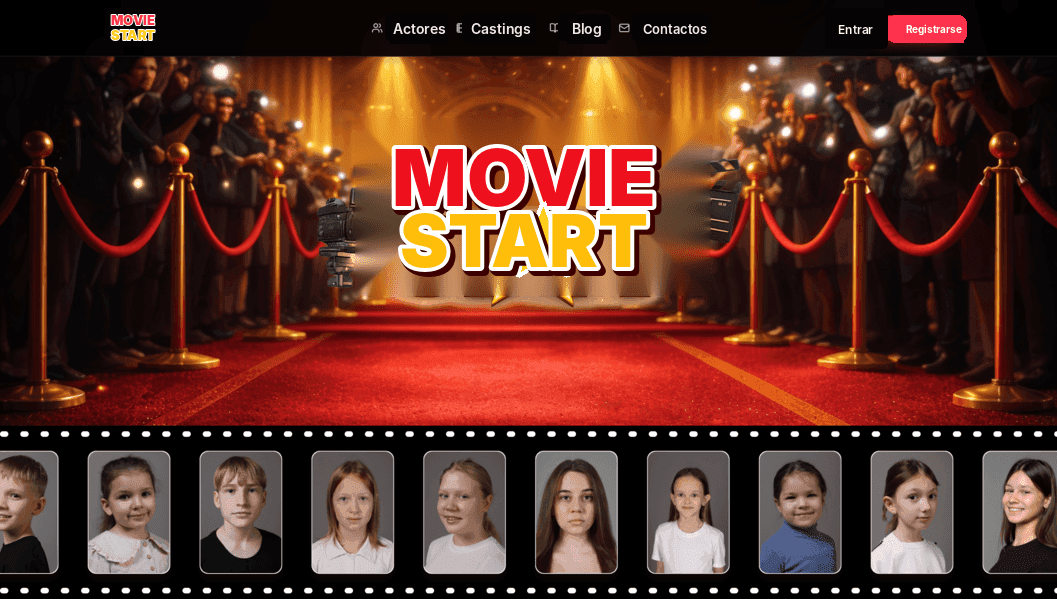 Plataforma de casting — captura de pantalla
