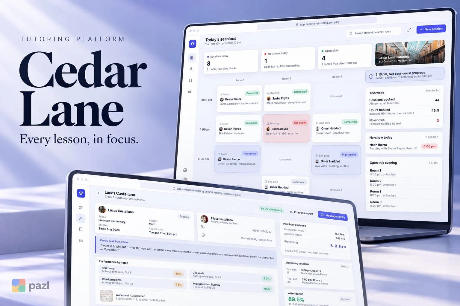 Cedar Lane: Tutoring Platform
