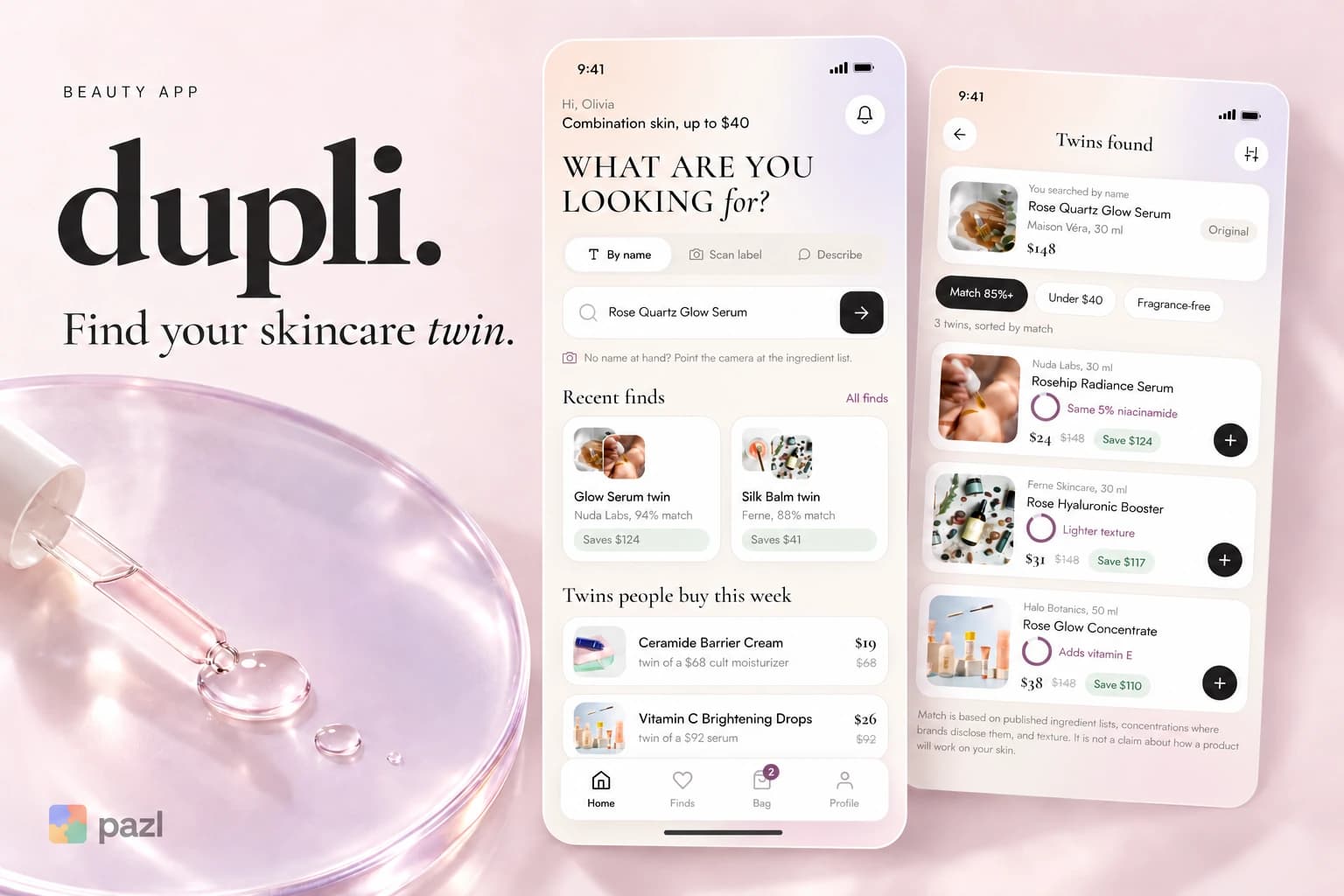 Kosmetik-Match-App: günstigere Zwillinge