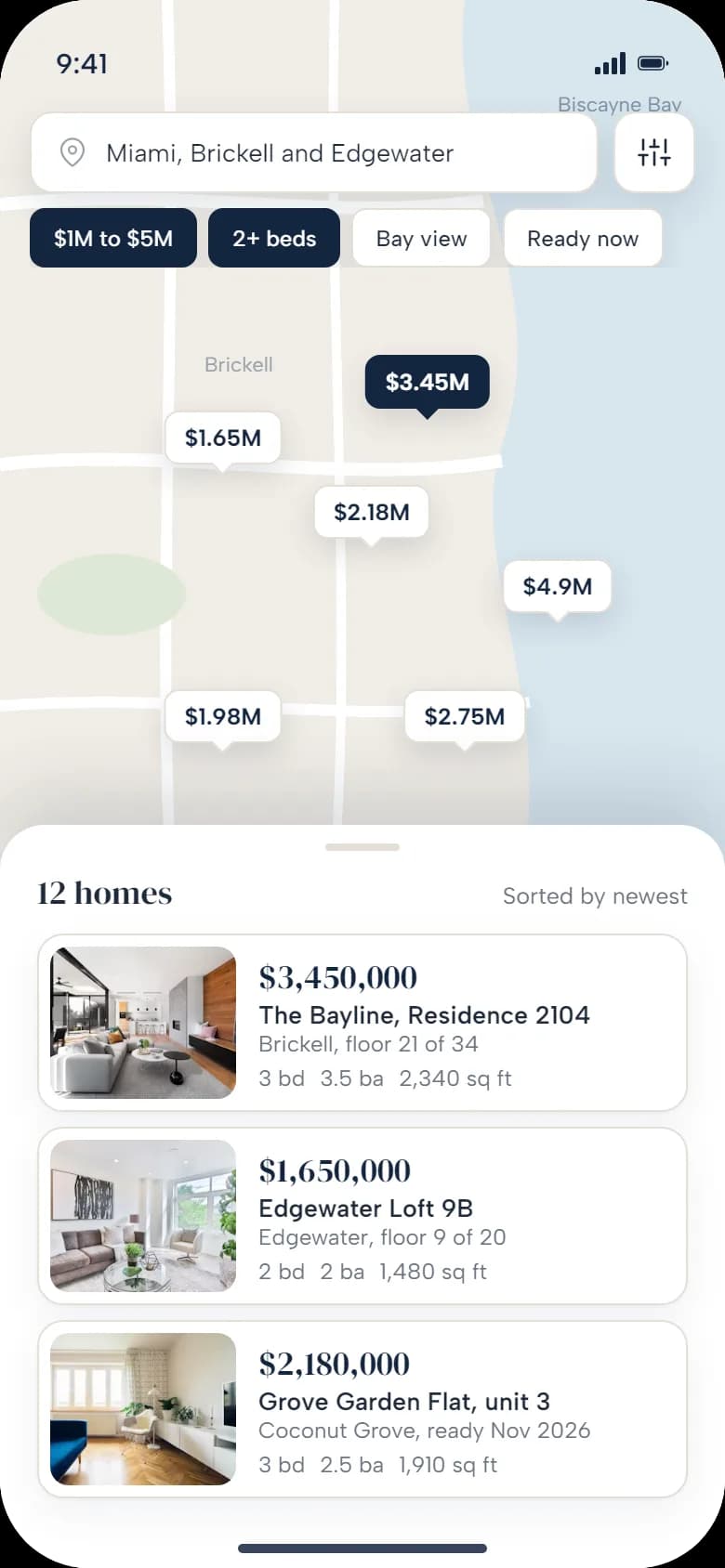 Mobile catalogue with a map