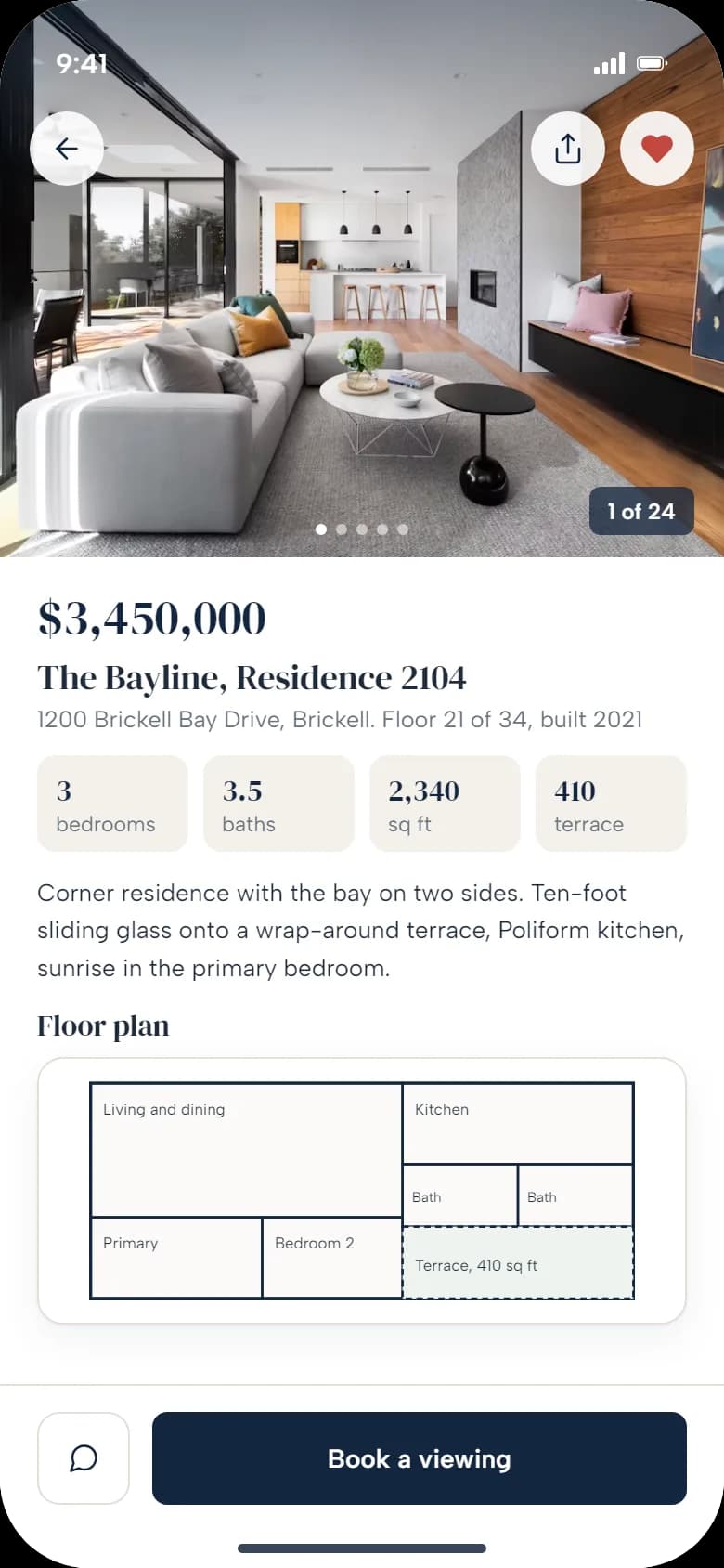 Mobile property page