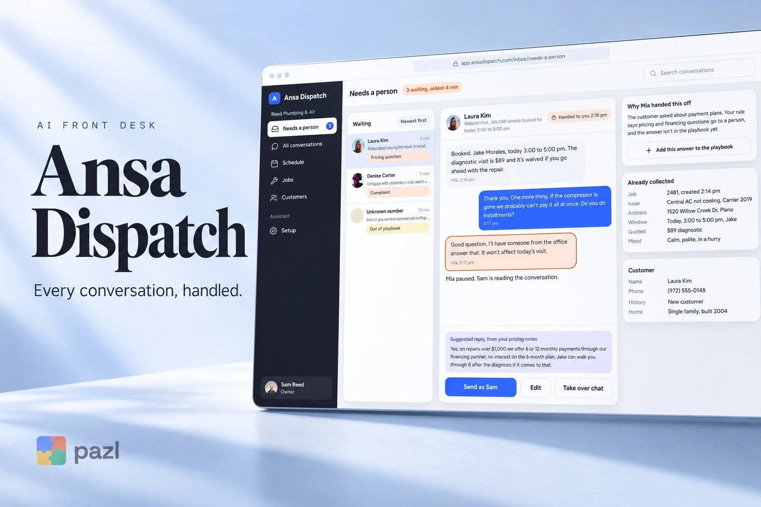 Un chatbot que termina el trabajo en el chat.