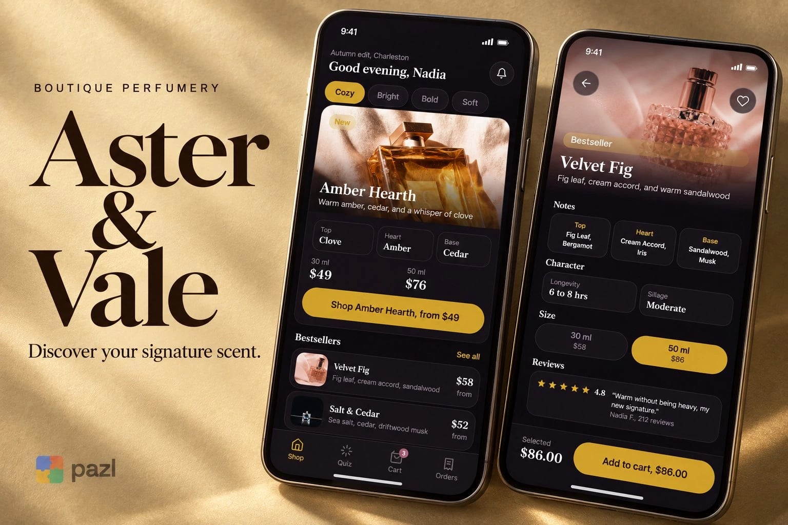Aster & Vale: Perfume App