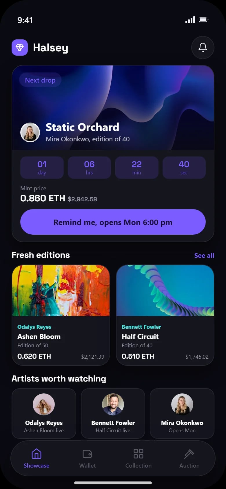 Showcase: the next drop counting down, fresh editions and artists worth watching