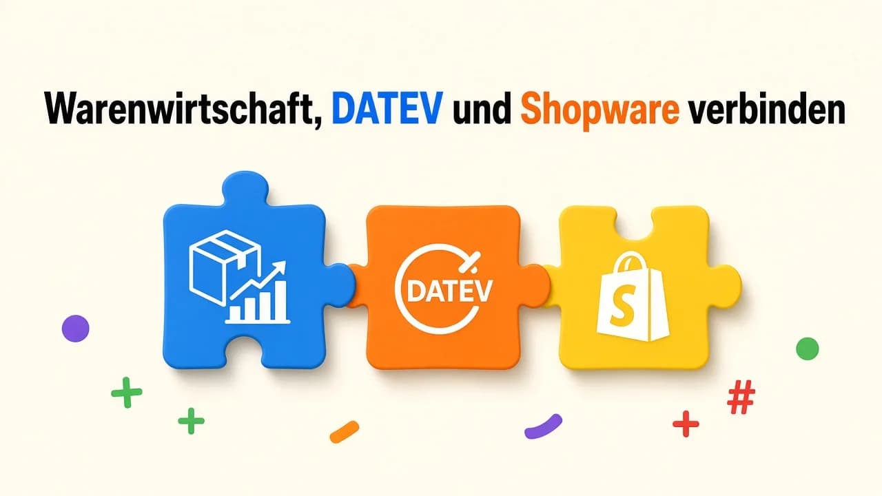 Warenwirtschaft, DATEV und Shopware verbinden: Schnittstellen ohne Chaos